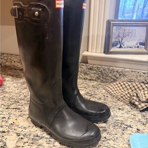 Hunter Gloss Black Tall Rain Boots